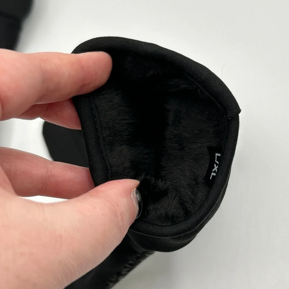 RBX Black Fleece Lined Athletic Tech Touchscreen Running Gloves Women L/XL NWOT